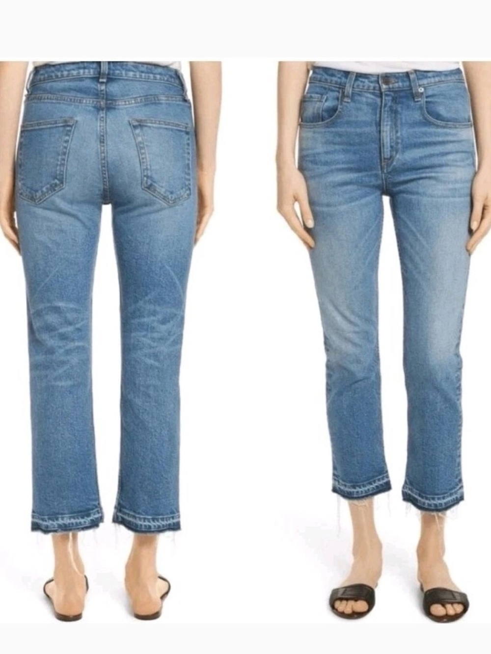 Veronica Beard Ines raw hem jeans